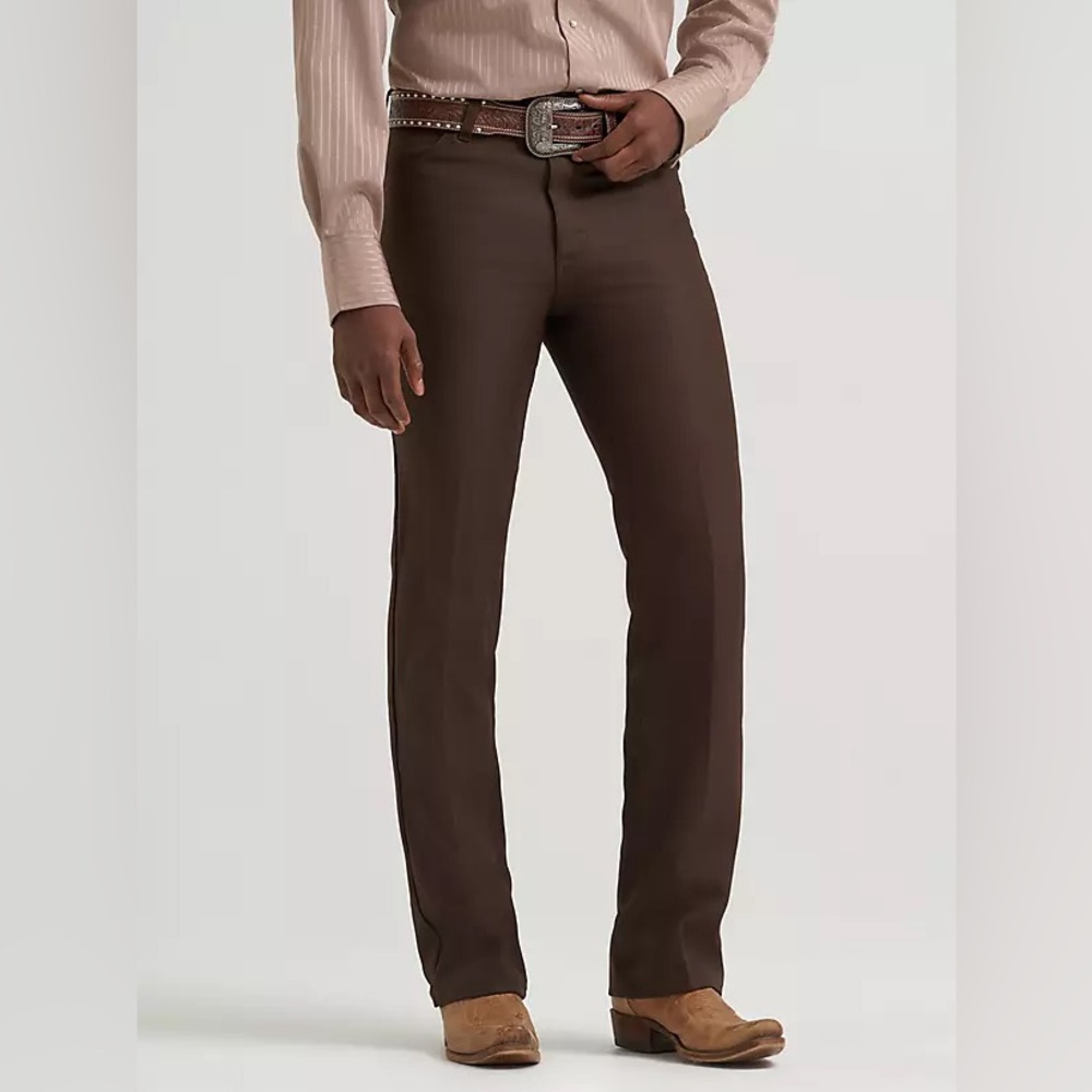 Wrangler Men's Dark Brown Straight Jeans